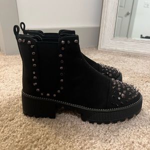 Spike Black Booties